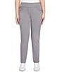 Ruby Rd. Soft Stretch Pull-On Ankle Pants, Color:Pewter - Image 1
