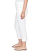 Ruby Rd. Soft Stretch Twill Cuffed Hem Girlfriend Pants, Color:White - Image 3
