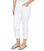 Ruby Rd. Soft Stretch Twill Cuffed Hem Girlfriend Pants, Color:White - Image 4