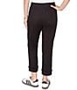Ruby Rd. Soft Stretch Twill Cuffed Hem Girlfriend Pants, Color:Black - Image 2