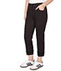Ruby Rd. Soft Stretch Twill Cuffed Hem Girlfriend Pants, Color:Black - Image 4