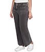 Ruby Rd. Soft Terry Wide Leg Relaxed Ankle Denim Jeans, Color:Smoke - Image 4