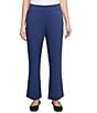 Ruby Rd. Solid Pocketed Boot Cut Pull-On Ankle Pants, Color:Deep Blue - Image 1