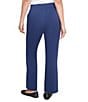 Ruby Rd. Solid Pocketed Boot Cut Pull-On Ankle Pants, Color:Deep Blue - Image 2