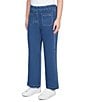 Ruby Rd. Stretch Cotton Blend Patch Pocket Wide Leg Pull-On Jeans, Color:Indigo - Image 4