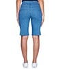 Color:Blue Denim - Image 2 - Stretch Denim Pull-On Bermuda Shorts