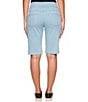 Color:Chambray - Image 2 - Stretch Denim Pull-On Bermuda Shorts
