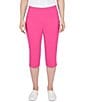Color:Raspberry - Image 1 - Stretch Pull-On Clamdigger Capri Pants