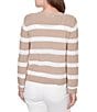Ruby Rd. Stripe V-Neck Long Sleeve Tie-Front Sweater - Image 2