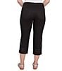 Ruby Rd. Tencel ™ Embroidered Lotus Lace Hem Pull-On Pants, Color:Black - Image 2