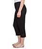 Ruby Rd. Tencel ™ Embroidered Lotus Lace Hem Pull-On Pants, Color:Black - Image 3