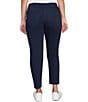 Ruby Rd. Twill Pull-On Ankle Pants, Color:Navy - Image 2