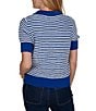 Ruby Rd. Two-Tone Collared V-Neck Elbow Length Sleeve Pullover Sweater - Image 2