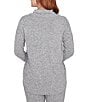 Ruby Rd. Ultra-Soft Cowl Neck Long Sleeve Knit Sweater, Color:Gray Heather - Image 2
