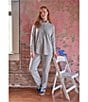 Ruby Rd. Ultra-Soft Cowl Neck Long Sleeve Knit Sweater, Color:Gray Heather - Image 6