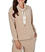 Ruby Rd. Velveteen Cowl Neck Long Sleeve Pullover - Image 4