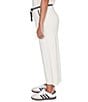 Ruby Rd. Wide Leg Contrast Striped Trim Pull-On Sweater Pants, Color:Ivory - Image 3