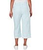 Color:Clear Blue - Image 2 - Woven Striped Straight Leg Crop Pants