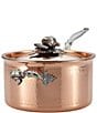 Ruffoni Opus Cupra Hammered 3.75-Quart Covered Saucepan, Color:Copper - Image 1