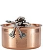 Ruffoni Opus Cupra Hammered 3.75-Quart Covered Saucepan, Color:Copper - Image 2