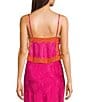 Rumored Meadow Side Tie Coordinating Top, Color:Fuchsia - Image 2