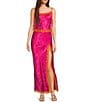 Rumored Meadow Side Tie Coordinating Top, Color:Fuchsia - Image 3