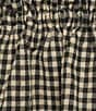 Rumored Rumored Parton Short Sleeve Tie-Front Gingham Top, Color:Black - Image 4
