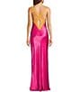 Rumored V-Neck Lace Trim Crossroads Maxi Dress, Color:Fuchsia - Image 2