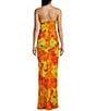 Rumored Vintage Slip Maxi Dress, Color:Orange - Image 2