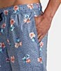 Color:Garage Blue - Image 5 - Barnes Elastic 17#double; Outseam Floral Board Shorts