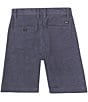 Color:Denim Heather - Image 2 - Big Boys 8-20 Back In Hybird 19#double; Inseam Flat Front Shorts