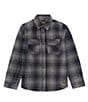 Color:RVCA Black - Image 1 - Big Boys 8-20 Long-Sleeve Dayshift Flannel Shirt