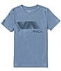 Color:Blue Track - Image 1 - Big Boys 8-20 Short Sleeve VA RVCA Blur T-Shirt
