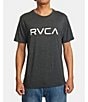 Color:Black/White - Image 1 - Big RVCA Short Sleeve Vintage-Dye T-Shirt