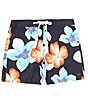 Color:Garage Blue - Image 1 - Cross Up Tropical Print16#double; Outseam Board Shorts