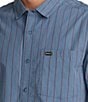 RVCA Dayshift Workwear Stripe Short Sleeve Woven Shirt - Image 4