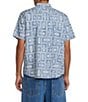 RVCA Frame Short Sleeve Printed Woven Chambray Shirt, Color:Vintage Navy - Image 2