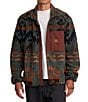 RVCA Long Sleeve Poly Engineered Jacquard Sherpa Jacket, Color:Multi - Image 1