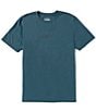 Color:Duck Blue - Image 1 - Short Sleeve Flocked Logo T-Shirt