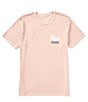 Color:Pale Mauve - Image 2 - Slim Fit Short Sleeve Pennantan Graphic T-Shirt