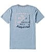 Color:Industrial Blue - Image 1 - Short Sleeve Sharp Split Graphic T-Shirt