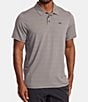 Color:Heather Grey Stripe - Image 1 - Short Sleeve Sport Vent Polo Shirt