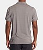 Color:Heather Grey Stripe - Image 2 - Short Sleeve Sport Vent Polo Shirt
