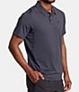 Color:Navy Heather - Image 1 - Short Sleeve Sport Vent Polo Shirt