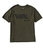 Color:Dark Olive - Image 1 - Short Sleeve VA RVCA Blur T-Shirt