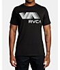 Color:Black - Image 1 - Short Sleeve VA RVCA Blur T-Shirt