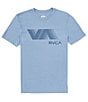 Color:Blue Track - Image 1 - Short Sleeve VA RVCA Blur T-Shirt