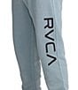 RVCA Standard Fleece Graphic Logo Jogger Pants, Color:Lead - Image 4