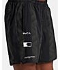 Color:RVCA Black Blur Stripe - Image 4 - Yogger Performance Stretch 17#double; Outseam Print Walk Shorts