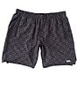 Color:Black Check - Image 1 - Yogger Performance Stretch 17#double; Outseam Print Walk Shorts